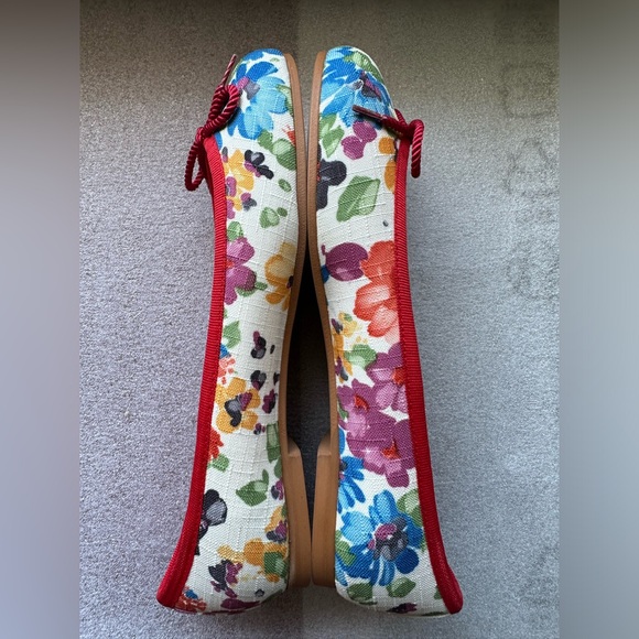 French Sole Floral Ballet Flat in Canvas * Like NEW * in US 6/36.5 Made in Spain - Picture 7 of 10